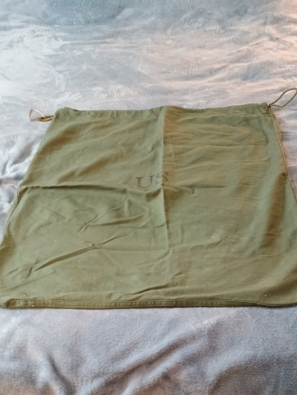Olive Green US Canvas Laundry Drawstring Bag